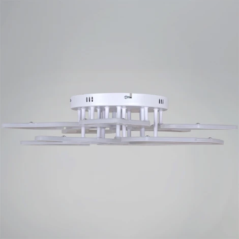 Потолочная люстра светодиодная на штанге с пультом с регулировкой цветовой температуры, яркости и с ночным режимом Reluce 20150-0.3-5+5 WH