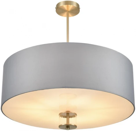 Потолочная люстра на штанге Lumion Damona 8108/7C латунь титаниум/серый, металл/текстиль/стекло E14 7*40W 220V (круглые)