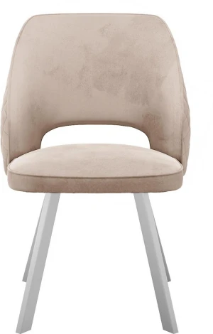 Стул DikLine 274 поворотный Z128 бежевый, ножки белые арт.00-00062758