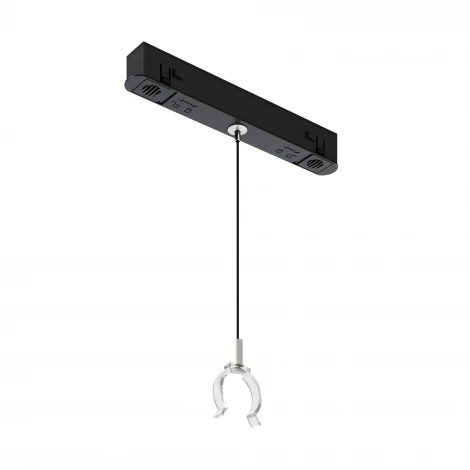 Коннектор с тросовым подвесом Tau в шинопровод Gravity, черный Maytoni Technical Accessories for tracks Gravity TRA101SWT-2BB