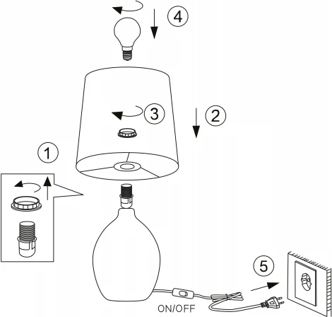 Настольная лампа Rivoli Chimera 7072-503 (220V, выключатель)