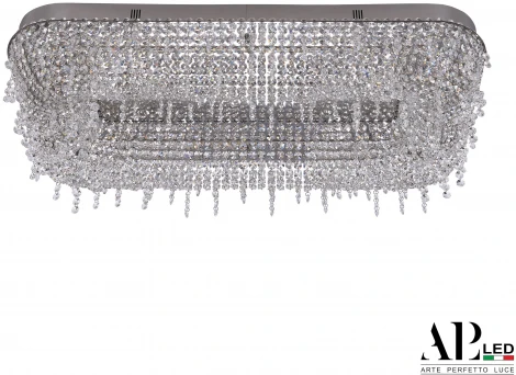 Потолочная люстра светодиодная APL LED Sicilia SH622.2.80.B.Ni.4000 (220V, хрусталь)