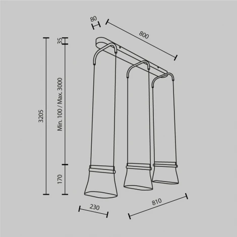 Подвесной светильник Maytoni Cabaret MOD170PL-L24BS3K (LED, 220V, на проводе)