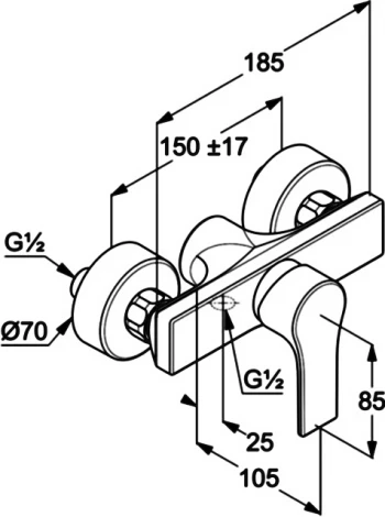 Смеситель Kludi Zenta SL 488700565 для душа