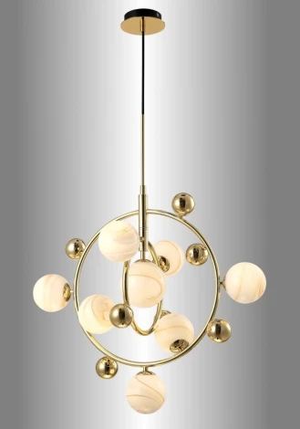 Подвесной светильник Crystal Lux SALVADORE SP8V GOLD