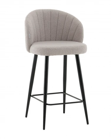 Стул полубарный Ханнингем букле светло-серый Stool Group арт.УТ000041700