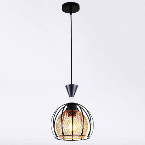 Подвесной светильник Reluce 03061-0.9-01 BK+GOLD (220V, на проводе)