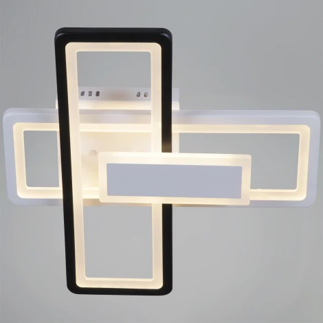 Потолочная люстра светодиодная с пультом с регулировкой цветовой температуры, яркости и ночным режимом Reluce 03629-0.3-2+1 WH+BK