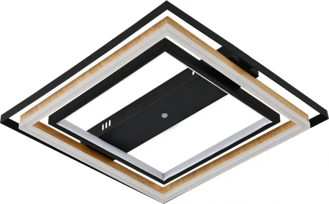 Потолочная люстра светодиодная Escada Lagom 10249/2LED 83Вт,с ПДУ, металл/акрил, чёрный/дерево (регулировка яркости, 220V)