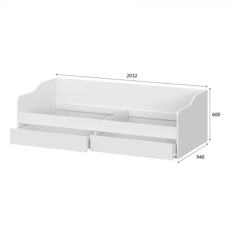 Кровать Арника детская с основанием КР 2, Белый