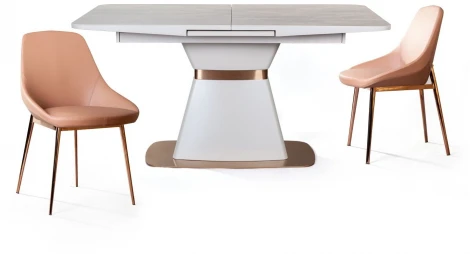 Стол Madison 150 керамика + стул Oscar капучино декор золото Top Concept 5805