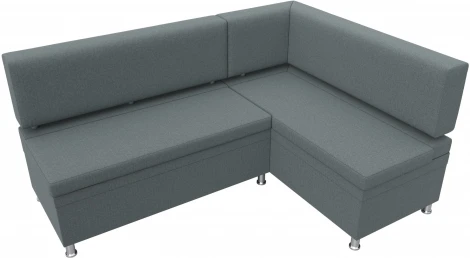 Диван кухонный угловой Стайл правый угол (Серый/Рогожка) Лига Диванов арт.122526