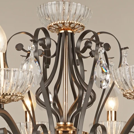 Подвесная люстра Reluce 04456-0.4-08 (220V, подвески, на цепи, подсвечник, свеча)