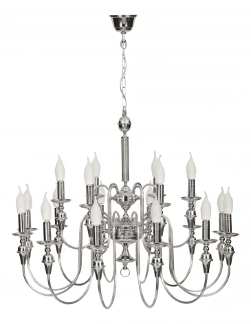 Подвесная большая люстра Jupiter Symfonia 1423 SM 18 CH (220V, на цепи, подсвечник, свеча)