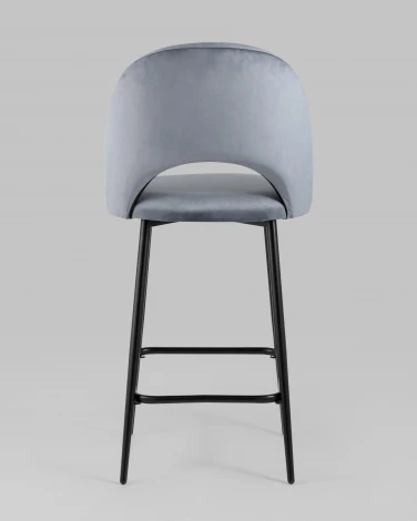 Стул полубарный Stool Group Меган велюр серый УТ000025283