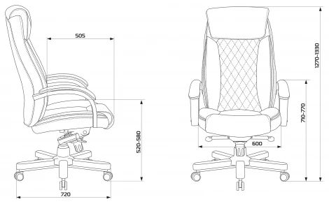 Кресло руководителя Бюрократ T-9924WALNUT черный кожа крестовина металл/дерево