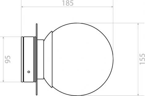 Настенный светильник уличный Covali WL-38027 (220V, шар, IP54)