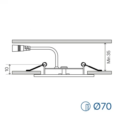 Точечный светодиодный светильник 5Вт 4000К IP20 Lumin'arte DLUSWH-DLL5W