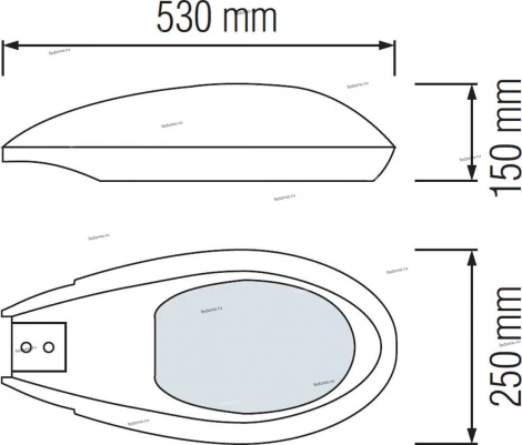Светильник уличный консольный Horoz Vatan, 1 плафон, серый с прозрачным