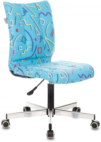 Кресло Бюрократ CH-330M голубой Sticks 06 крестовина металл хром