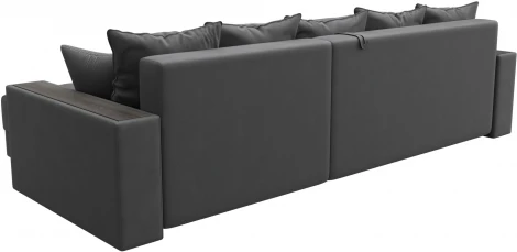 Диван угловой с декором и полкой Лига-050 НПБ Лига Диванов (Замша) арт.128615