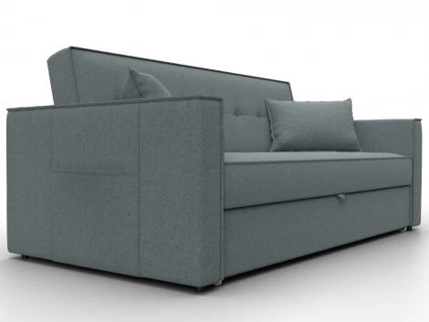 Диван прямой Лига-104 (160) (ЛДСП,Брус,Фанера,Рогожка/Серый) Лига Диванов 134876