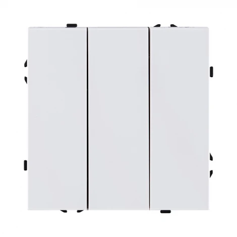 Выключатель трехклавишный (белый глянцевый) Kollinger Eclipse EC-710WG