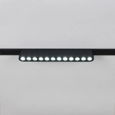 Трековый магнитный светодиодный светильник 48V регулировкой цветовой температуры и яркости, Умный дом с Алисой Reluce 13002-9.3-001UR magnetic LED12W BK CCT+SMART