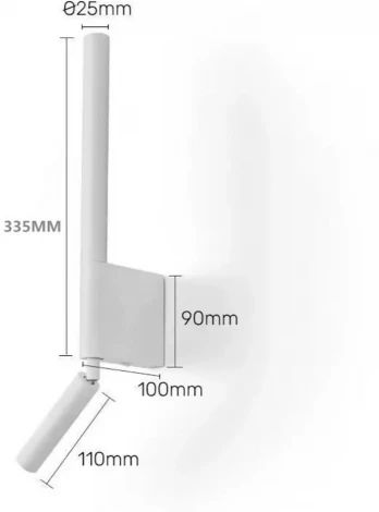 Настенный светильник Kink Light Прани 08079,01 белый (LED, 220V, выключатель)