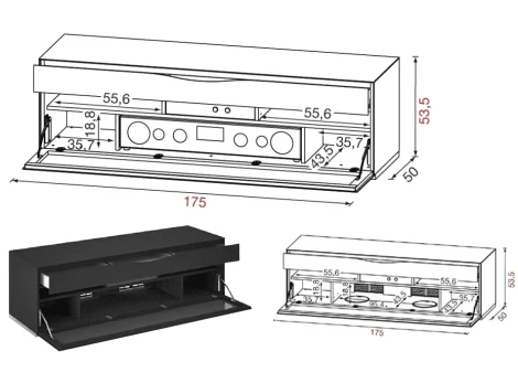 Тумба под телевизор MO 278 Munari