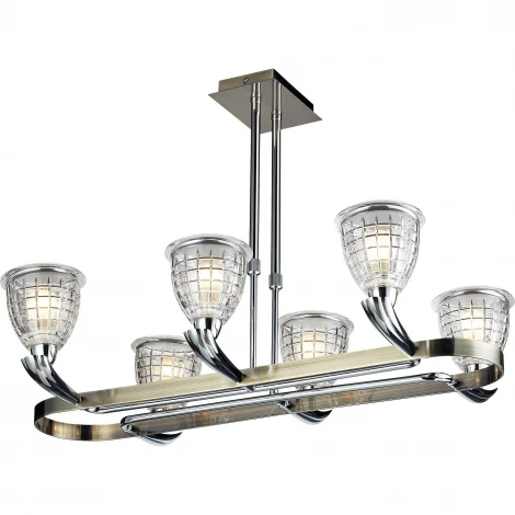 Потолочная люстра N-Light 402 402-06-17 chrome + antique brass