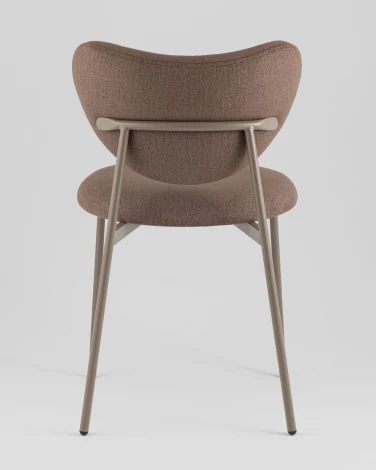 Стул Rina велюр коричневый каркас бежево-серый Stool Group УТ000042359