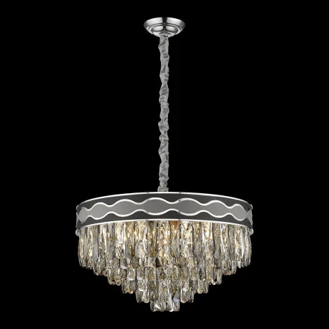 Подвесная люстра каскадная Wertmark Calista WE135.12.103 (220V, хрусталь, на цепи)
