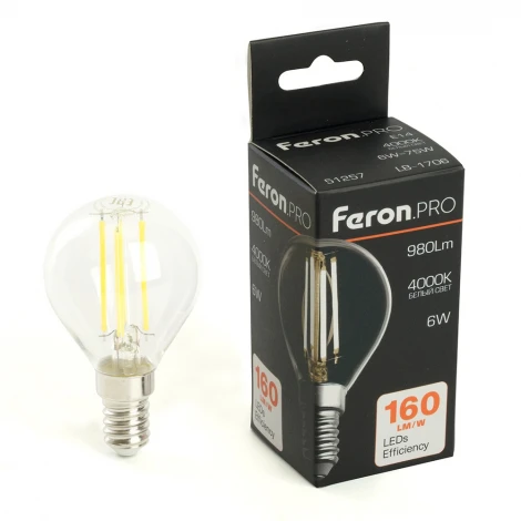 Лампа светодиодная E14 6W Feron LB-1706 51257