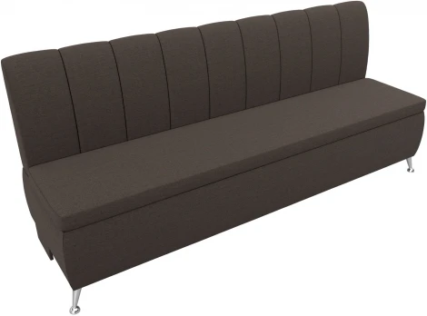 Диван кухонный прямой Кантри (Коричневый/Рогожка) Лига Диванов арт.123746