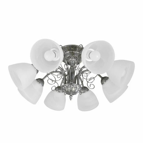 Люстра потолочная Day&Night, 8 плафонов, хром с белым