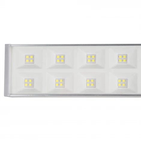 Светильник линейный линейный светодиодный накладной соединяемый, 4000K Uniel ULO-FL120C-100W/4000K/K SILVER LINKABLE