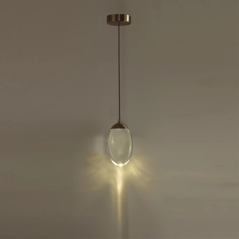 Подвесной светильник светодиодный Odeon Light Loop 7159/3L бронза/хрусталь/металл IP20 LED 3W 400Лм 3000K 220V (на проводе)