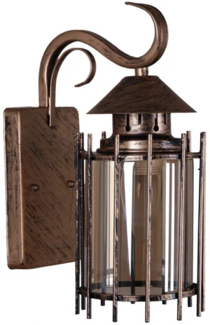 Настенный фонарь уличный Reluce 08284-9.2-001U BKG (220V, IP44)