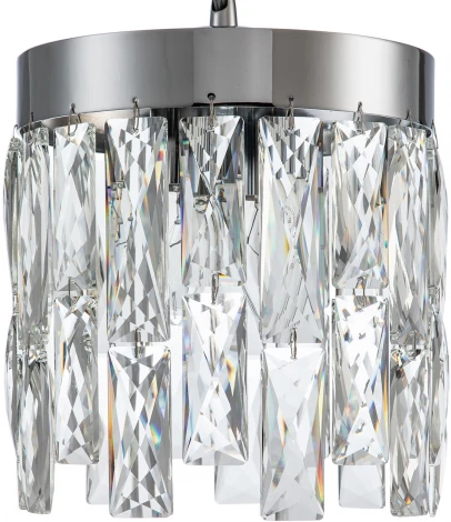 Подвесной светильник Indigo Anna V000389 (220V, хрусталь, на тросе, круглые)