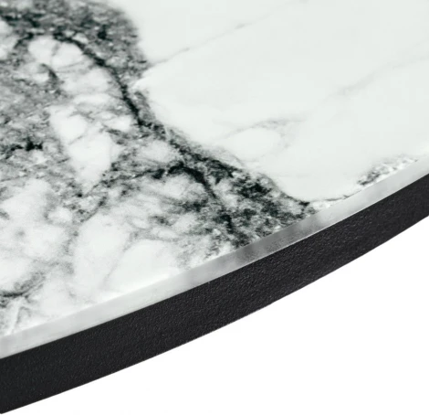 Набор кофейных столиков Bradex Home Tango белый мрамор с черными ножками (RF 0601)