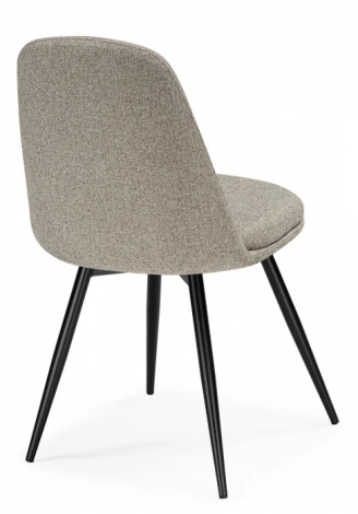 Обеденный стул Woodville Texas (Металл, Рогожка/Черный, Бежевый) арт.15883