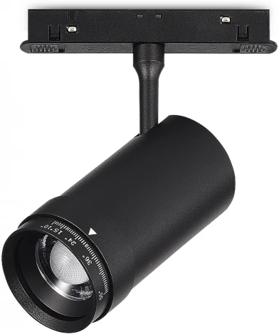 Магнитный трековый светильник ST Luce Skyline 48 ST357.436.12 ZOOM Черный LED 1*12W 48V (круглые)