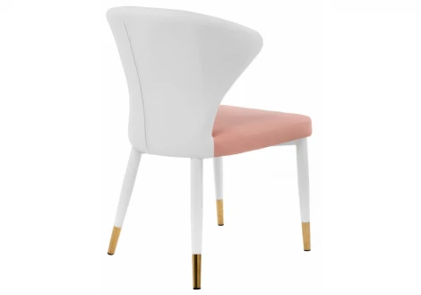 Обеденный стул на металлокаркасе Woodville Darcy white / pink 11779