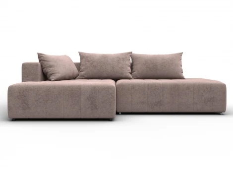 Диван угловой Лига-103 НПБ угол левый (ДСП,Брус,Фанера,Велюр/Бежевый) Лига Диванов 134805L