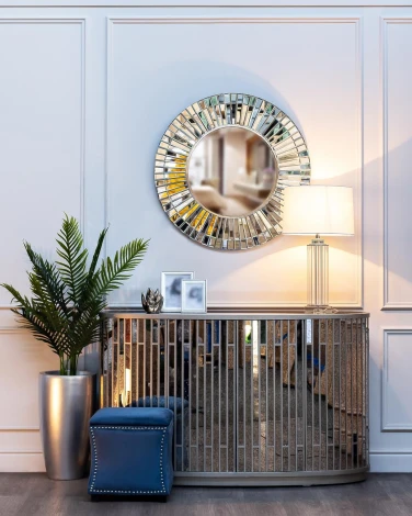 Комод зеркальный двухдверный 152*51*92см Garda Decor арт.KFG040