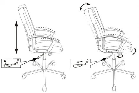 Кресло Бюрократ CH-551 черный Leather Black эко.кожа крестовина металл черный