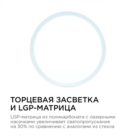 Потолочный светильник светодиодный круглый 220В 10Вт 800лм встроенный изолированный драйвер 6500K Apeyron 06-62