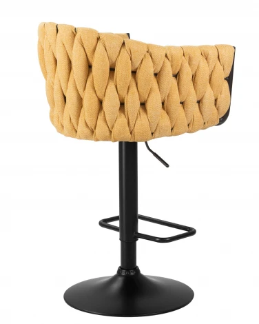 Стул барный LEON (жёлтая ткань (LAR 275-8))