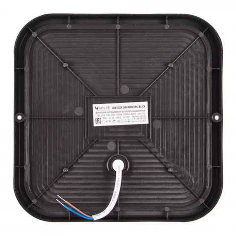 Светильник светодиодный влагозащищенный квадрат 4000K Volpe ULW-Q229 24W/4000K IP65 BLACK